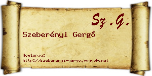 Szeberényi Gergő névjegykártya
