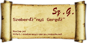 Szeberényi Gergő névjegykártya