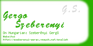 gergo szeberenyi business card